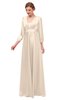 ColsBM Andie Linen Bridesmaid Dresses Ruching Modest Zipper Floor Length A-line V-neck