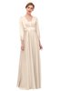 ColsBM Andie Linen Bridesmaid Dresses Ruching Modest Zipper Floor Length A-line V-neck