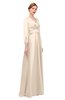 ColsBM Andie Linen Bridesmaid Dresses Ruching Modest Zipper Floor Length A-line V-neck