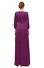 ColsBM Andie Magenta Purple Bridesmaid Dresses Ruching Modest Zipper Floor Length A-line V-neck