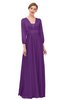 ColsBM Andie Magic Purple Bridesmaid Dresses Ruching Modest Zipper Floor Length A-line V-neck