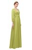 ColsBM Andie Palm Bridesmaid Dresses Ruching Modest Zipper Floor Length A-line V-neck