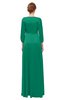 ColsBM Andie Pepper Green Bridesmaid Dresses Ruching Modest Zipper Floor Length A-line V-neck