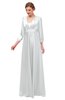 ColsBM Andie Platinum Bridesmaid Dresses Ruching Modest Zipper Floor Length A-line V-neck
