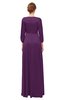 ColsBM Andie Plum Bridesmaid Dresses Ruching Modest Zipper Floor Length A-line V-neck