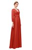 ColsBM Andie Poinciana Bridesmaid Dresses Ruching Modest Zipper Floor Length A-line V-neck