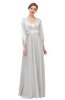 ColsBM Andie Rainy Grey Bridesmaid Dresses Ruching Modest Zipper Floor Length A-line V-neck