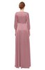 ColsBM Andie Rose Tan Bridesmaid Dresses Ruching Modest Zipper Floor Length A-line V-neck