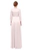 ColsBM Andie Rosewater Pink Bridesmaid Dresses Ruching Modest Zipper Floor Length A-line V-neck