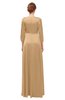 ColsBM Andie Sand Bridesmaid Dresses Ruching Modest Zipper Floor Length A-line V-neck