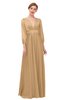 ColsBM Andie Sand Bridesmaid Dresses Ruching Modest Zipper Floor Length A-line V-neck