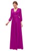 ColsBM Andie Sangria Bridesmaid Dresses Ruching Modest Zipper Floor Length A-line V-neck
