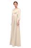 ColsBM Andie Silver Peony Bridesmaid Dresses Ruching Modest Zipper Floor Length A-line V-neck