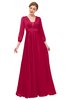ColsBM Andie Ski Patrol Bridesmaid Dresses Ruching Modest Zipper Floor Length A-line V-neck