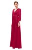 ColsBM Andie Ski Patrol Bridesmaid Dresses Ruching Modest Zipper Floor Length A-line V-neck