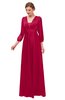 ColsBM Andie Ski Patrol Bridesmaid Dresses Ruching Modest Zipper Floor Length A-line V-neck