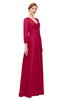 ColsBM Andie Ski Patrol Bridesmaid Dresses Ruching Modest Zipper Floor Length A-line V-neck
