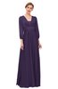 ColsBM Andie Violet Bridesmaid Dresses Ruching Modest Zipper Floor Length A-line V-neck