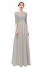 ColsBM Lola Ashes Of Roses Bridesmaid Dresses Zip up Boat A-line Half Length Sleeve Modest Lace