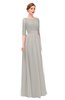 ColsBM Lola Ashes Of Roses Bridesmaid Dresses Zip up Boat A-line Half Length Sleeve Modest Lace
