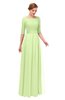 ColsBM Lola Butterfly Bridesmaid Dresses Zip up Boat A-line Half Length Sleeve Modest Lace