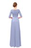 ColsBM Lola Lavender Bridesmaid Dresses Zip up Boat A-line Half Length Sleeve Modest Lace