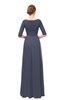 ColsBM Lola Nightshadow Blue Bridesmaid Dresses Zip up Boat A-line Half Length Sleeve Modest Lace