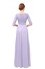 ColsBM Lola Pastel Lilac Bridesmaid Dresses Zip up Boat A-line Half Length Sleeve Modest Lace