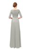 ColsBM Lola Platinum Bridesmaid Dresses Zip up Boat A-line Half Length Sleeve Modest Lace