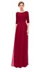 ColsBM Lola Scooter Bridesmaid Dresses Zip up Boat A-line Half Length Sleeve Modest Lace