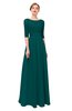 ColsBM Lola Shaded Spruce Bridesmaid Dresses Zip up Boat A-line Half Length Sleeve Modest Lace