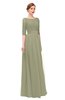 ColsBM Lola Sponge Bridesmaid Dresses Zip up Boat A-line Half Length Sleeve Modest Lace