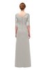 ColsBM Lorin Ashes Of Roses Bridesmaid Dresses Column Floor Length Zipper Elbow Length Sleeve Lace Mature