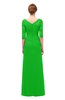 ColsBM Lorin Classic Green Bridesmaid Dresses Column Floor Length Zipper Elbow Length Sleeve Lace Mature