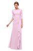 ColsBM Lorin Fairy Tale Bridesmaid Dresses Column Floor Length Zipper Elbow Length Sleeve Lace Mature
