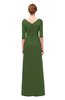 ColsBM Lorin Garden Green Bridesmaid Dresses Column Floor Length Zipper Elbow Length Sleeve Lace Mature