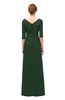 ColsBM Lorin Hunter Green Bridesmaid Dresses Column Floor Length Zipper Elbow Length Sleeve Lace Mature
