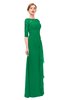 ColsBM Lorin Jelly Bean Bridesmaid Dresses Column Floor Length Zipper Elbow Length Sleeve Lace Mature