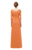 ColsBM Lorin Mango Bridesmaid Dresses Column Floor Length Zipper Elbow Length Sleeve Lace Mature