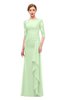 ColsBM Lorin Seacrest Bridesmaid Dresses Column Floor Length Zipper Elbow Length Sleeve Lace Mature