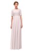 ColsBM Ansley Angel Wing Bridesmaid Dresses Modest Lace Jewel A-line Elbow Length Sleeve Zip up