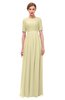 ColsBM Ansley Anise Flower Bridesmaid Dresses Modest Lace Jewel A-line Elbow Length Sleeve Zip up