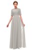 ColsBM Ansley Ashes Of Roses Bridesmaid Dresses Modest Lace Jewel A-line Elbow Length Sleeve Zip up