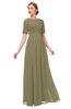 ColsBM Ansley Boa Bridesmaid Dresses Modest Lace Jewel A-line Elbow Length Sleeve Zip up