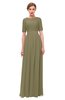 ColsBM Ansley Boa Bridesmaid Dresses Modest Lace Jewel A-line Elbow Length Sleeve Zip up