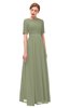 ColsBM Ansley Bog Bridesmaid Dresses Modest Lace Jewel A-line Elbow Length Sleeve Zip up