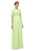 ColsBM Ansley Butterfly Bridesmaid Dresses Modest Lace Jewel A-line Elbow Length Sleeve Zip up