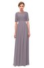 ColsBM Ansley Cameo Bridesmaid Dresses Modest Lace Jewel A-line Elbow Length Sleeve Zip up