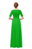 ColsBM Ansley Classic Green Bridesmaid Dresses Modest Lace Jewel A-line Elbow Length Sleeve Zip up