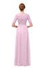 ColsBM Ansley Fairy Tale Bridesmaid Dresses Modest Lace Jewel A-line Elbow Length Sleeve Zip up